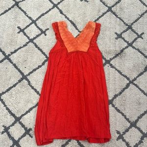 the impeccable pig - orange mini dress - good condition